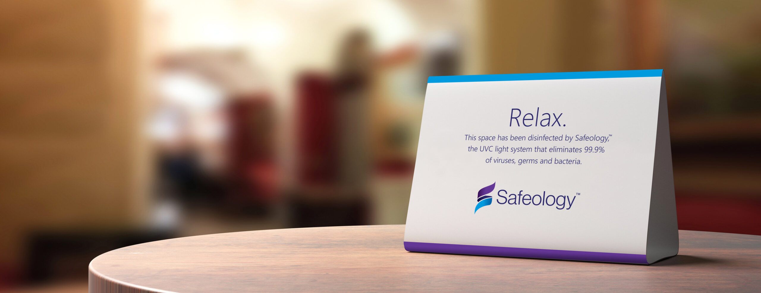 Safeology partners with customers to produce information and signage for customer properties, helping to communicate to the customers' guests and clients the spaces have been effectively disinfected.