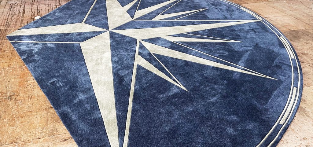 This beautiful area rug is designed by Curran Design Boston for Madison Beach Hotel